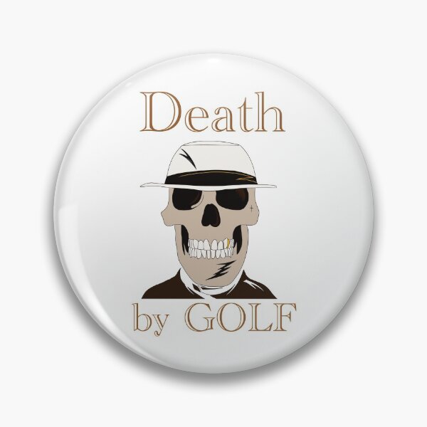 Item preview, Death by Golf Skull Gold Tooth Tee Green Clubs  designed and sold by Midwest-Goods.