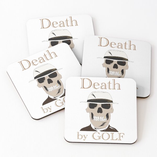 Item preview, Death by Golf Skull Gold Tooth Tee Green Clubs  designed and sold by Midwest-Goods.