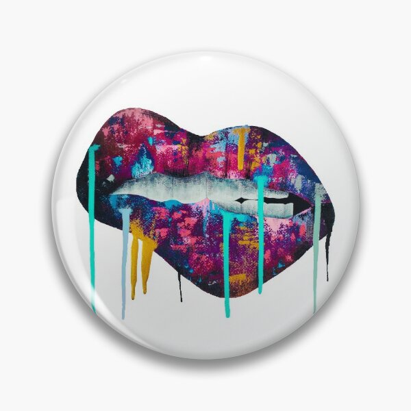 Rainbow rhinestones lip art | Sticker