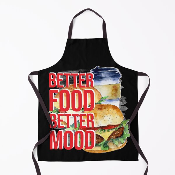 Item preview, Better Food Better Mood (black background) designed and sold by ibijin.