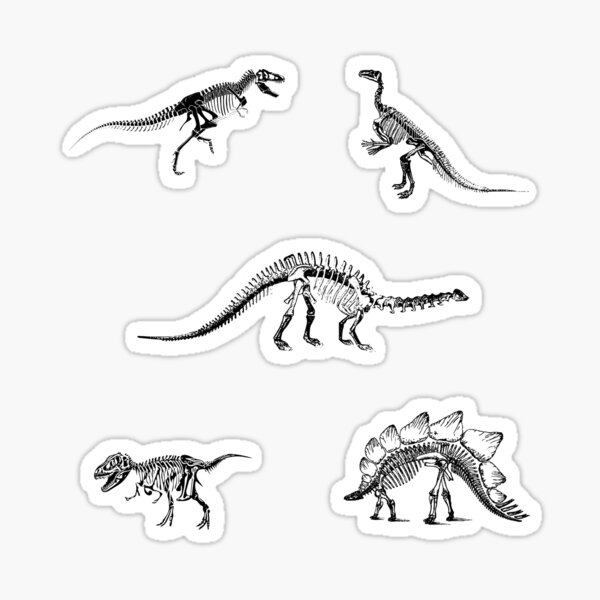 Item preview, Dino Cool Black Skeleton Pack Pattern designed and sold by Matt Ballinger.