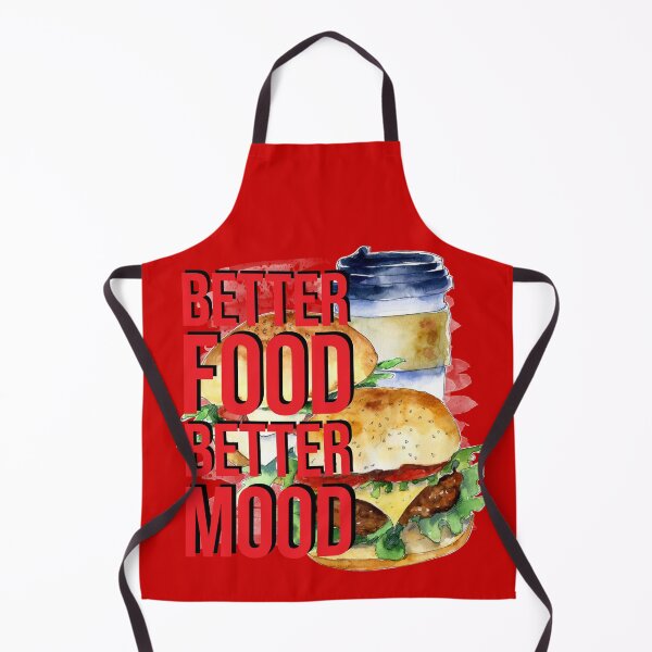 Item preview, Better Food Better Mood (red background) designed and sold by ibijin.