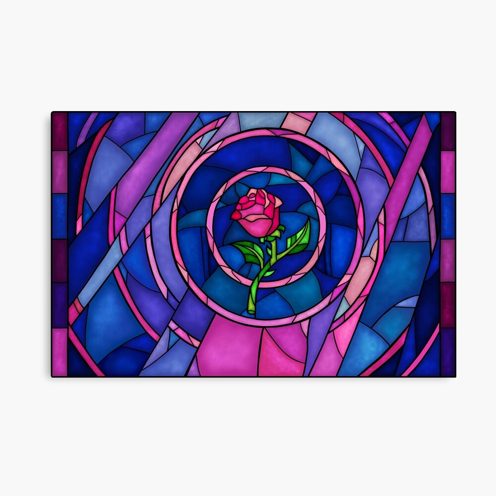 A Single Rose in the Stained Glass Window A Single Rose in the Stained Glass Window
