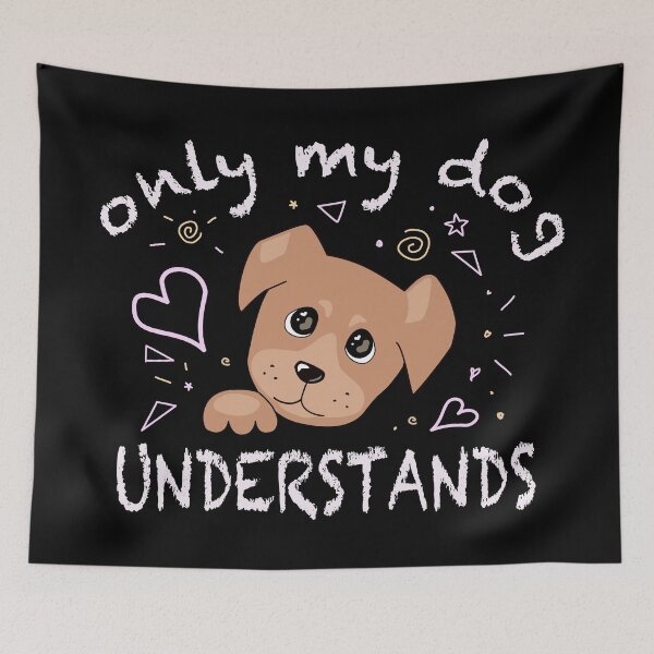 Item preview, Only My Dog Understands - golden puppy with floppy ears designed and sold by nutmegfairy.