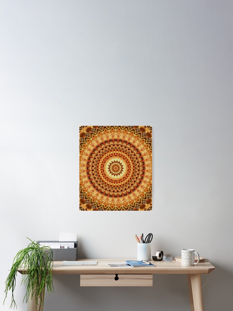 Aperçu 2 sur 3. Poster avec l'œuvre Mandala 032 créée et vendue par PatternsofLife.