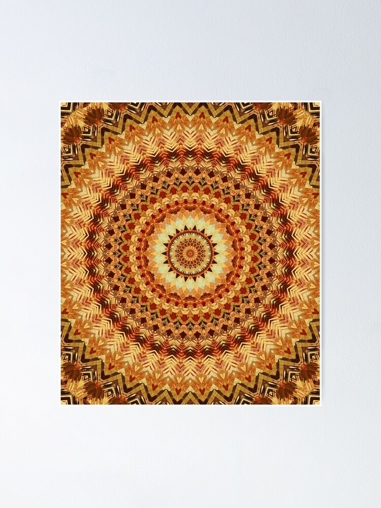 Aperçu 1 sur 3. Poster avec l'œuvre Mandala 032 créée et vendue par PatternsofLife.