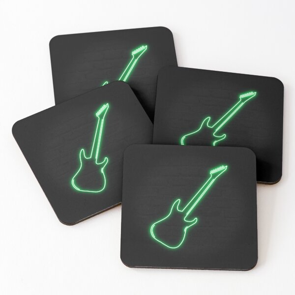 Item preview, Green Retro Neon Glowing Guitar Silhouette designed and sold by dylanxh.