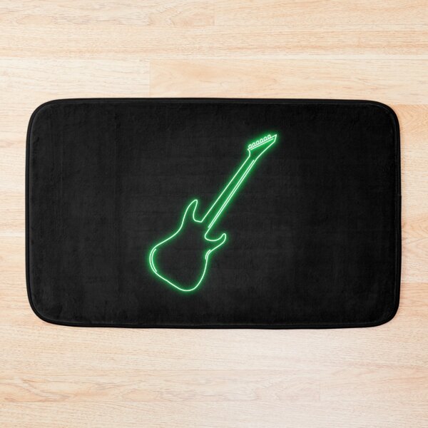Item preview, Green Retro Neon Glowing Guitar Silhouette designed and sold by dylanxh.