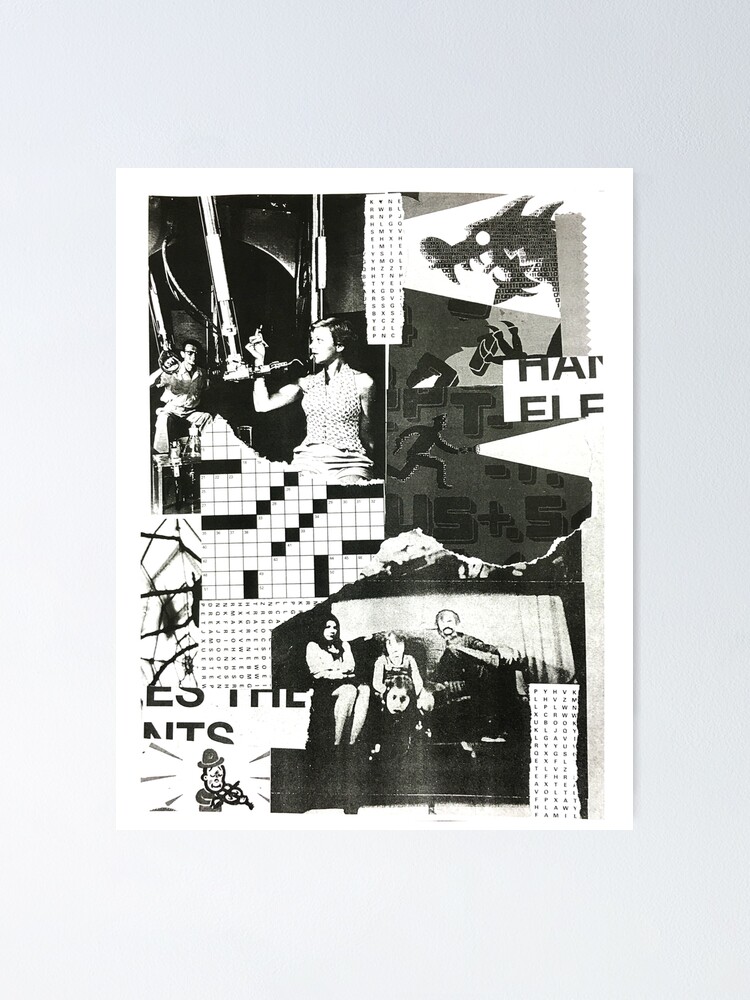 Vintage Grunge Collage Poster By Kristenriello Redbubble