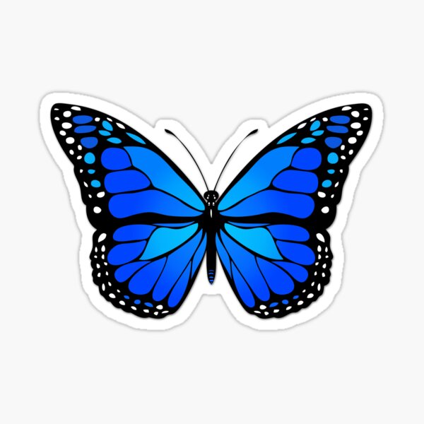 Blue butterfly Sticker