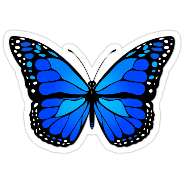 blue butterfly stickers by gaspar avila redbubble