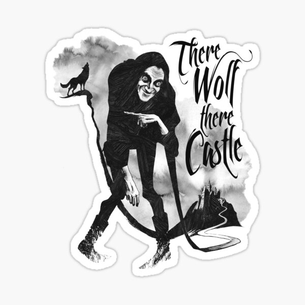 There Wolf There castle Sticker