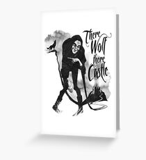 There Wolf There castle Greeting Card