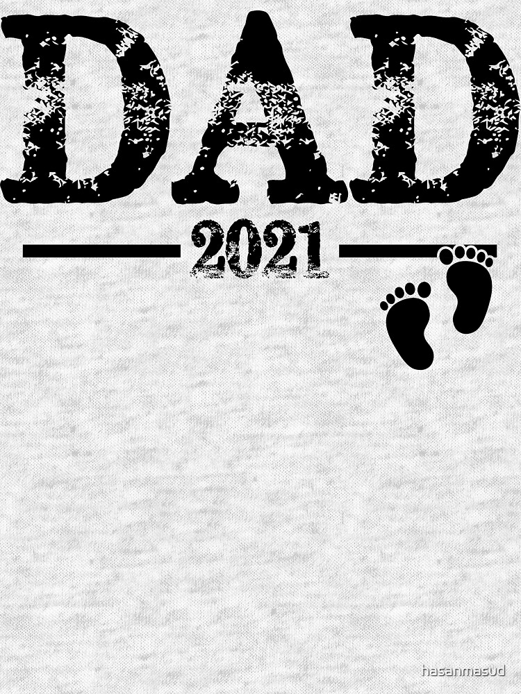 Thumbnail 6 of 6, Tri-blend T-Shirt, New Dad 2021 Gift Shirt Baby Boy Feet Daddy Fathers Day designed and sold by hasanmasud.