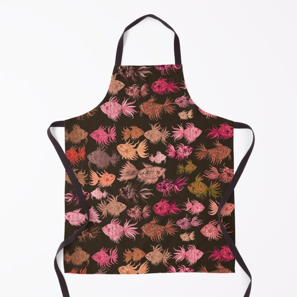 Item preview, Pink and Brown Watercolor Fish Pattern designed and sold by HeatherNafeArt.
