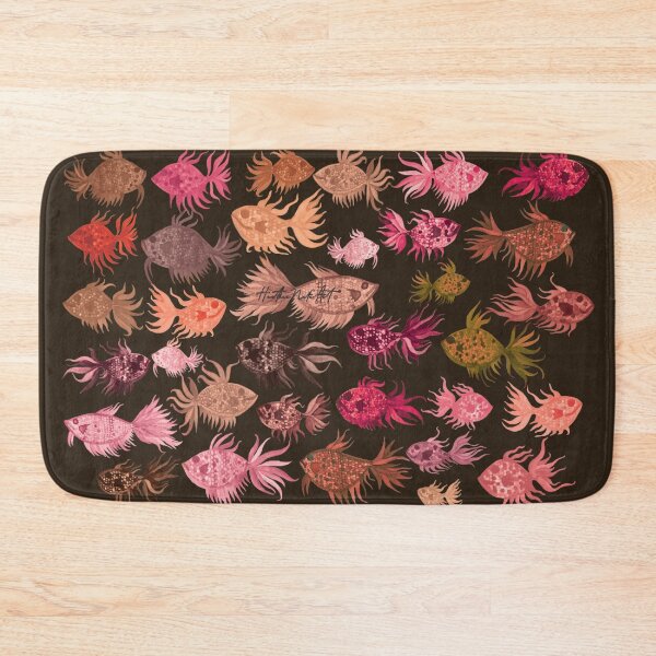 Item preview, Pink and Brown Watercolor Fish Pattern designed and sold by HeatherNafeArt.