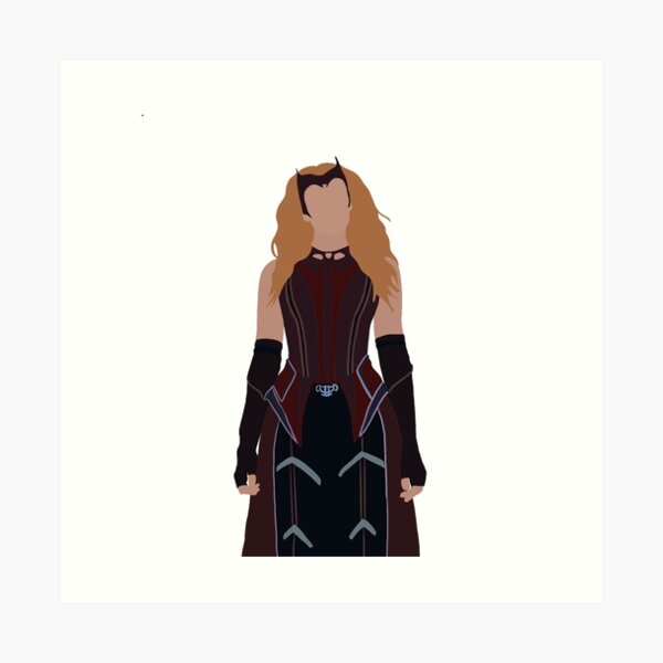 Print of Wanda Maximoff / Scarlet Witch elizabeth Olsen in 