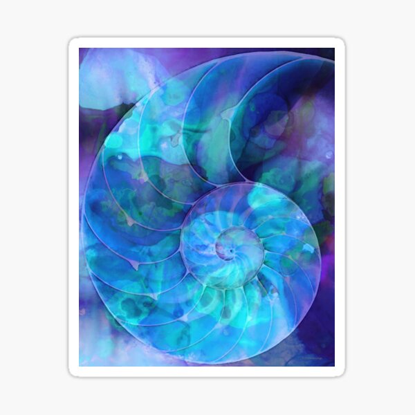 Item preview, Blue Nautilus Shell By Sharon Cummings designed and sold by Sharon Cummings Art.