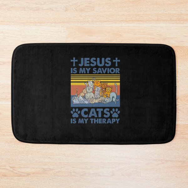 Item preview, Jesus Is My Savior Cats Are My Therapy designed and sold by cucai721.