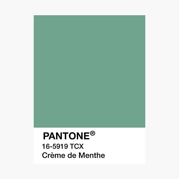 PANTONE Creme de Menthe, green Photographic Print
