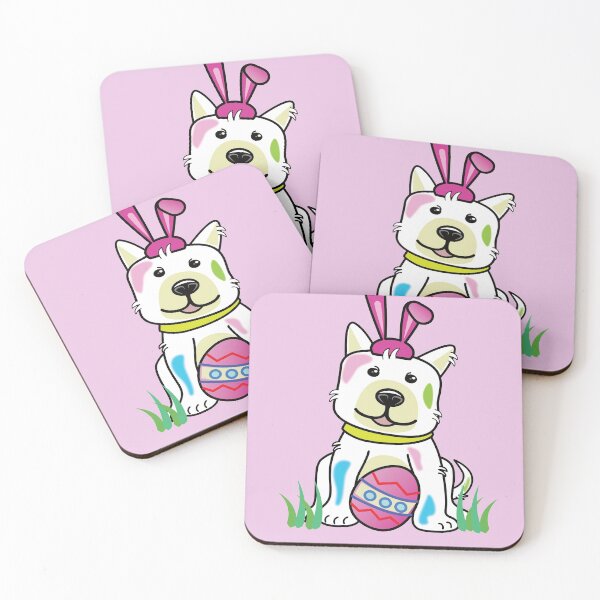 Item preview, Happy Easter dog play egg bunny dress up, fun design  for T shirt, mug, sticker and more. designed and sold by koonam.