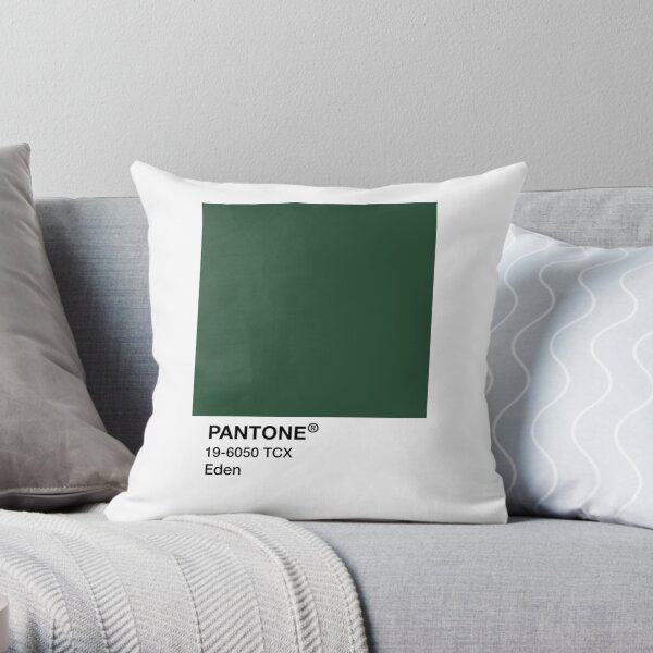 PANTONE Eden, Green Throw Pillow