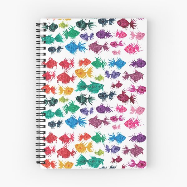 Item preview, Rainbow Watercolor Fish Pattern designed and sold by HeatherNafeArt.