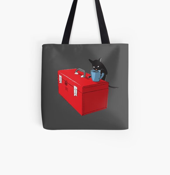 Chat and Coffee on a Toolbox All Over Print Tote Bag