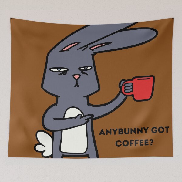 Item preview, ANYBUNNY GOT COFFEE? Cute Easter Gift designed and sold by Zeberdee Designs.