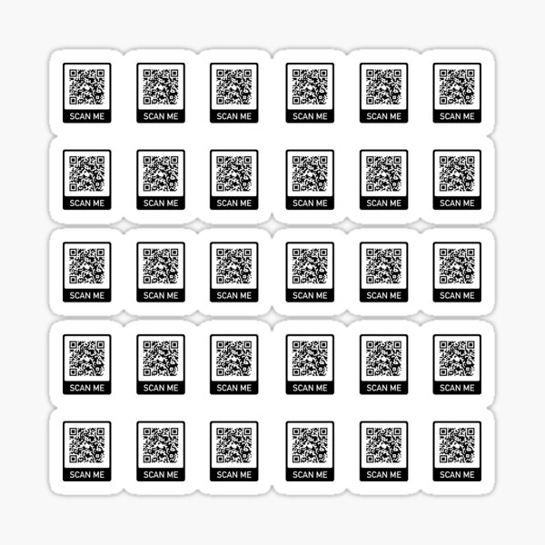 QR Code Rick Roll x30 Sticker Pack Sticker