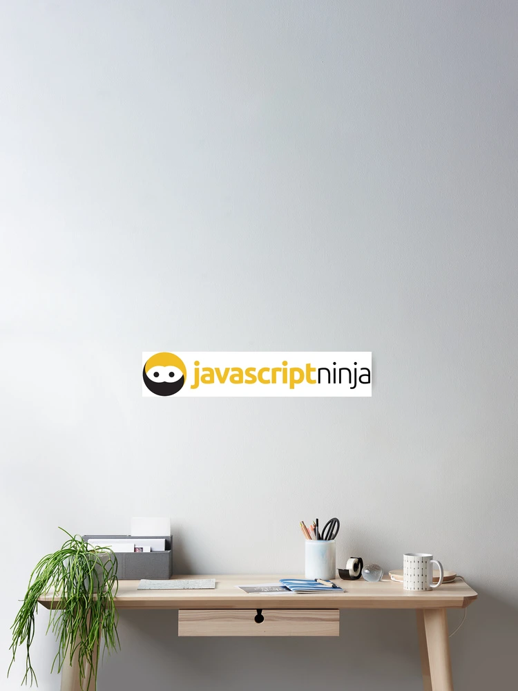 Imagen 2 de 3, Póster con la obra JavaScript Ninja, diseñada y vendida por Tech-e-Tees.