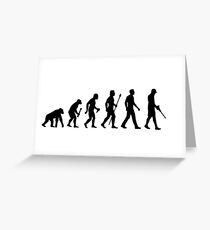 Funny Metal Detecting Evolution Greeting Card