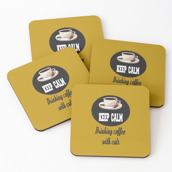 Item preview, KEEP CALM Drinking Coffee With Cats designed and sold by lugashok.