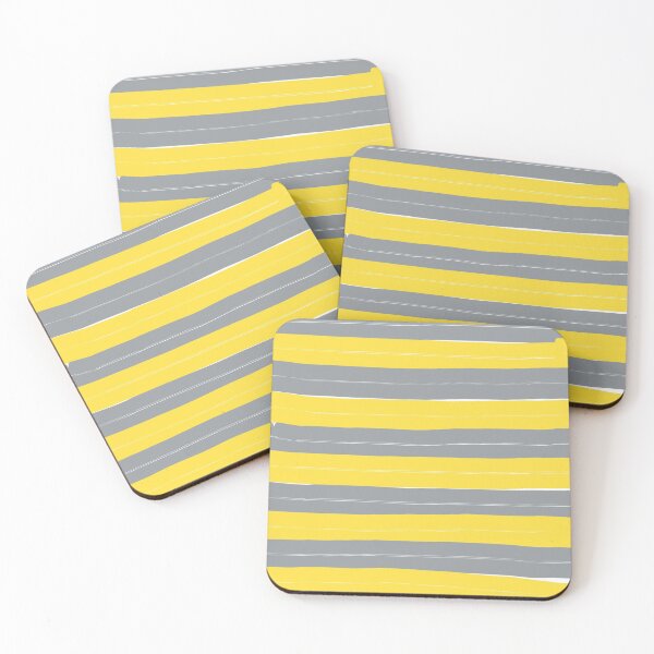 Item preview, Yellow and gray striped line pattern designed and sold by BLMcreations.