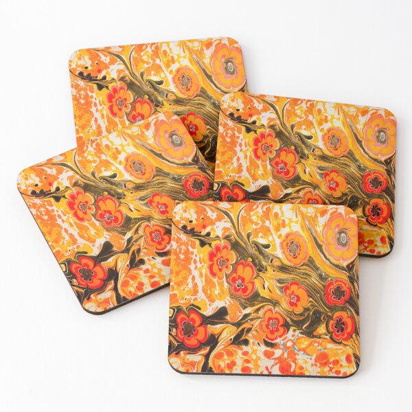 Item preview, Red Yellow Orange Black Marble Art. designed and sold by BEyourself be.