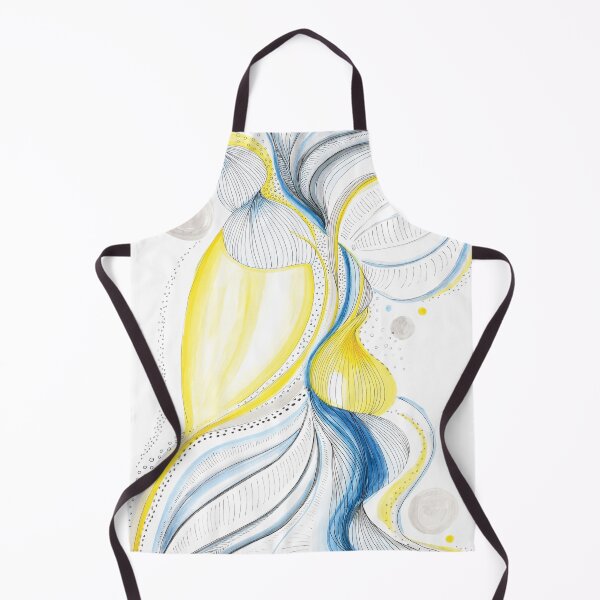 Item preview, Nix Illustration, yellow, blue, white abstract designed and sold by Lucia  Lukas.