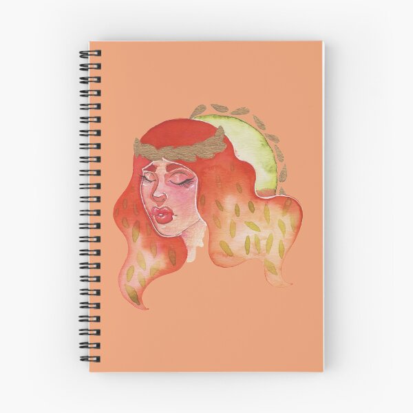 Item preview, Bright Orange Gold Autumn Watercolor Girl Illustration  designed and sold by OBRart.