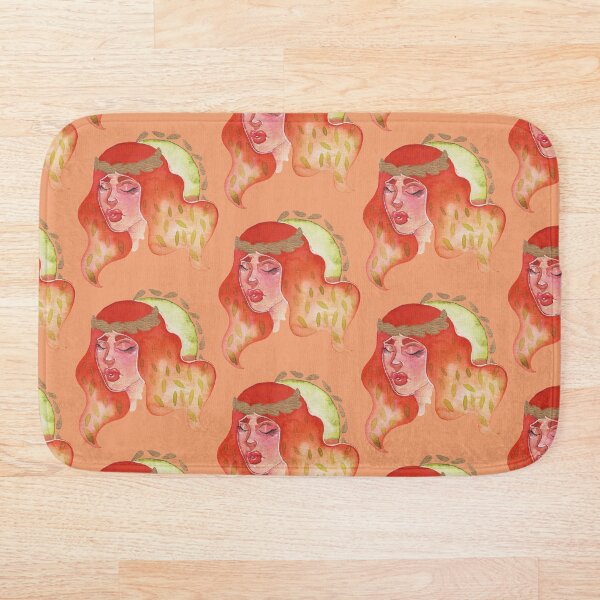 Item preview, Bright Orange Gold Autumn Watercolor Girl Illustration  designed and sold by OBRart.