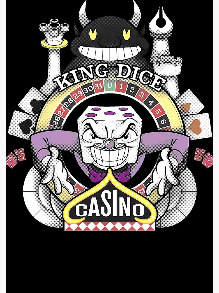 Cuphead King Dice Casino T-Shirt, Cup Retro Vintage Video Game