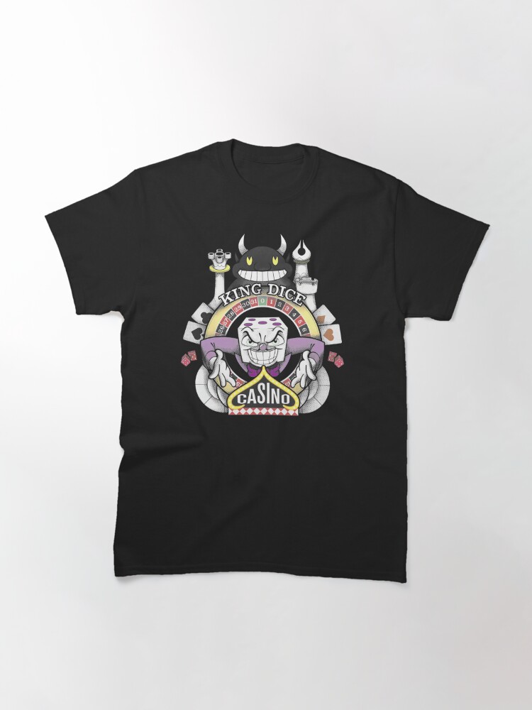 Cuphead King Dice Casino T-Shirt, Cup Retro Vintage Video Game