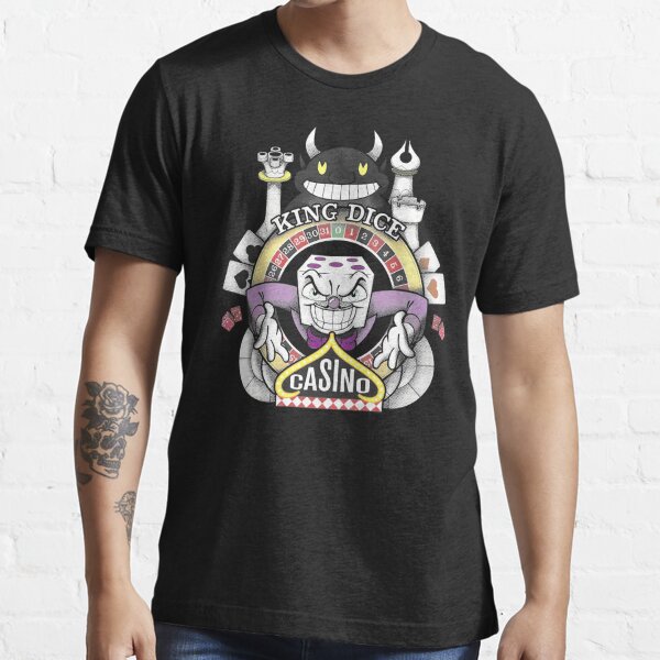 Cuphead King Dice Casino T-Shirt, Cup Retro Vintage Video Game