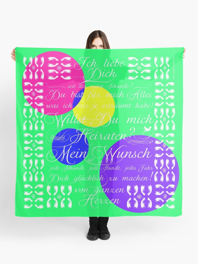 Marriage Proposal I Love You Do You Want To Marry Me Scarf