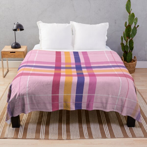 Item preview, Pink and colorful plaid stripes line pattern designed and sold by BLMcreations.