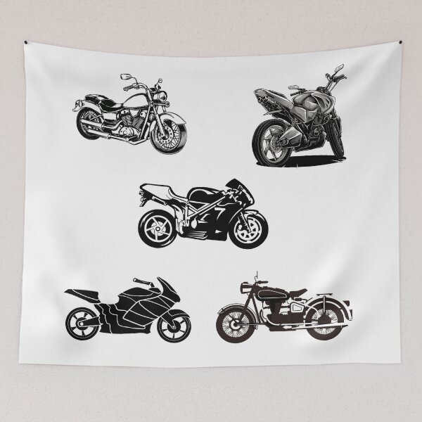 Item preview, Motorcycle set, Black And White Motorcycles designed and sold by amersoliman.