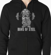 Brötchen aus Stahl (dunkel) Hoodie mit Reißverschluss
