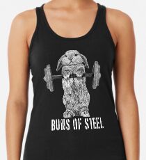 Brötchen aus Stahl (dunkel) Racerback Tank Top