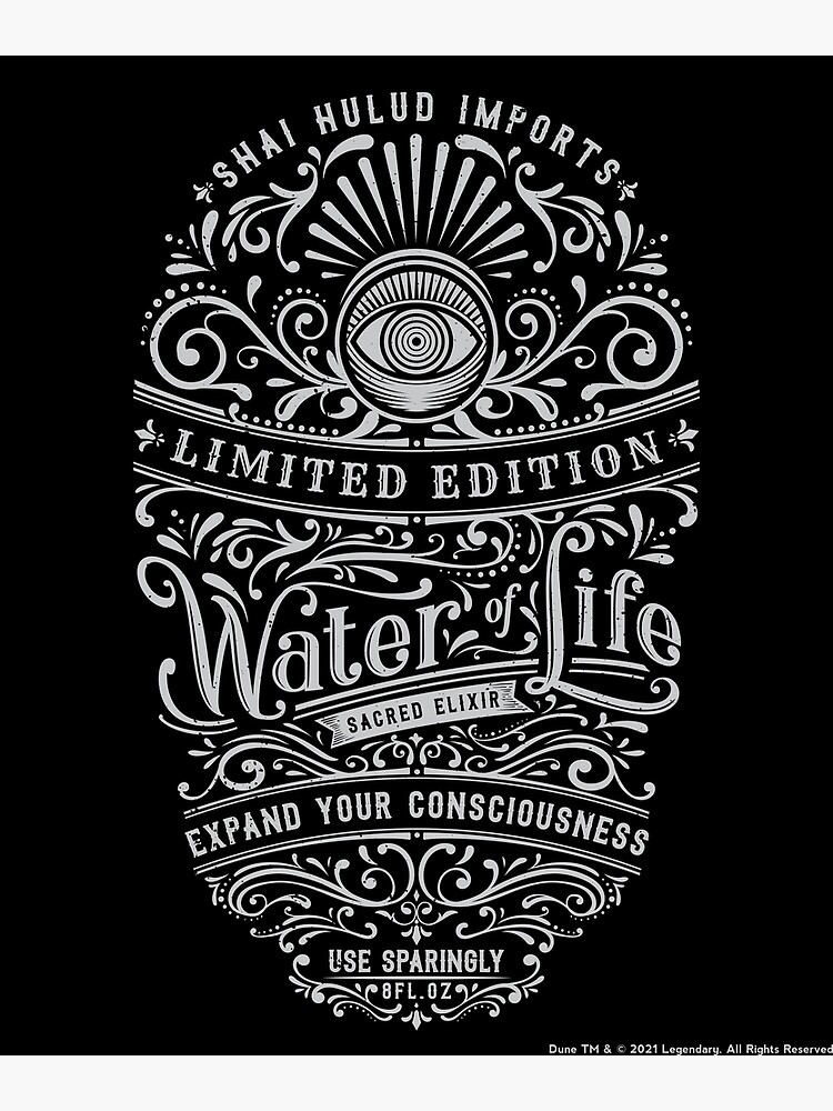 Water Of Life Dune Poster By B Cubed Shirts Redbubble   Flat,750x,075,f Pad,750x1000,f8f8f8 