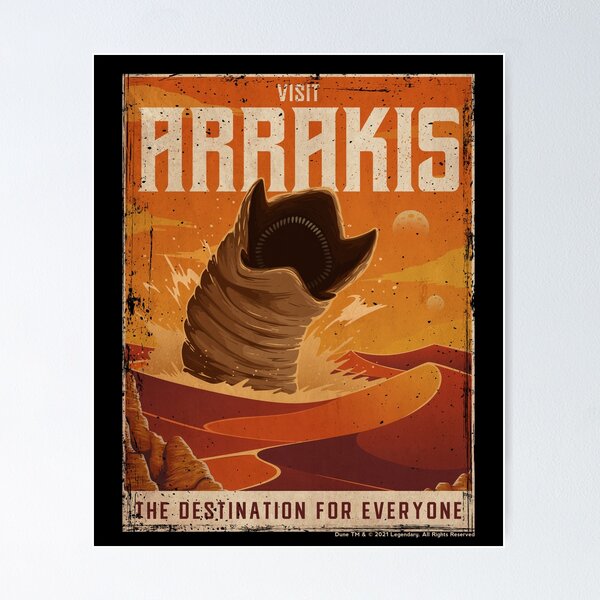 Arrakis Retro Vintage Tourism Decal Poster