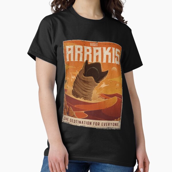 Aperçu de l'œuvre Autocollant de tourisme vintage rétro Arrakis créée et vendue par B-Cubed-Shirts.
