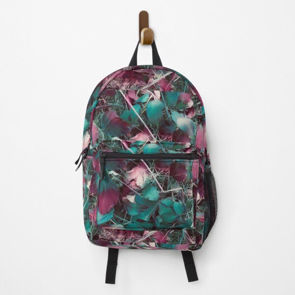 Item preview, Leaves along the way in pink and turquoise processed designed and sold by Pelikancrazy.